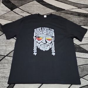 "HAVE A WILLIE NICE DAY" GRAPHIC CREW-NECK TEE-SHIRT 4XL